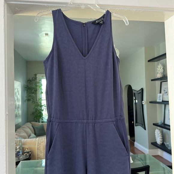 Athleta Brooklyn Purple Textured Jumpsuit - Picture 2 of 5